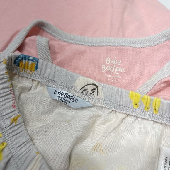 Baby Boden Pink Chicken Long Sleeve Dress & Bloomers - Picture 7 of 8